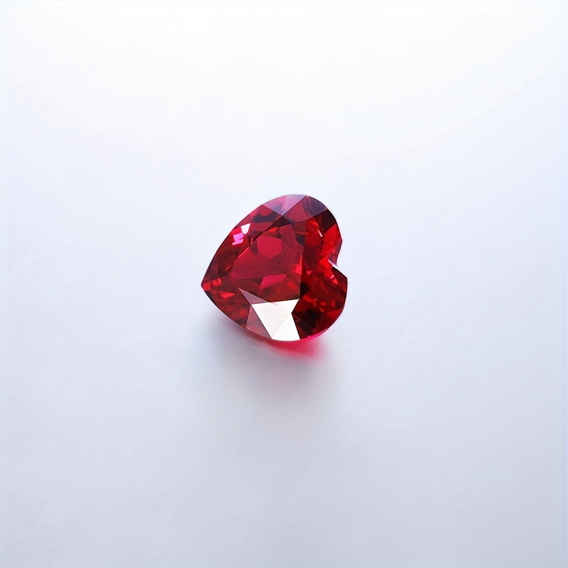 Heart Shape Lab Grown Pigeon Blood Ruby Gems for DIY Jewelry